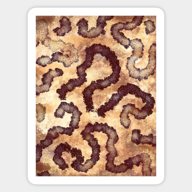 Abstract in Earth Tones Sticker by Minxylynx4